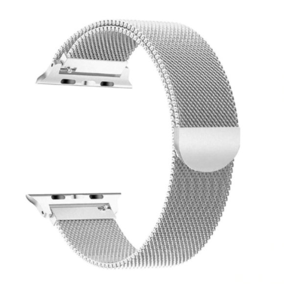 NEW Sliver Milanese Magnet Band FOR Apple Watch - Picture 2 of 6